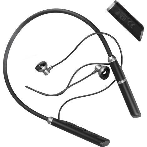 Écouteurs Bluetooth tour de cou à réduction de bruit, basses puissantes, stéréo, résistants à la transpiration, sans fil, pour le sport (1/5)