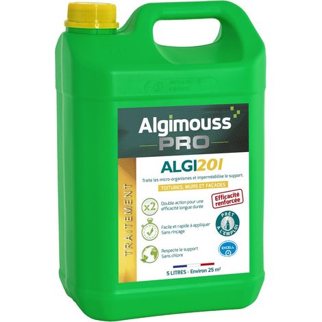 ALGI 201 - 5 LITER - Behandlung und Imprägnierung von Dächern, Mauern, Fassaden ALGIMOUSS - 088001