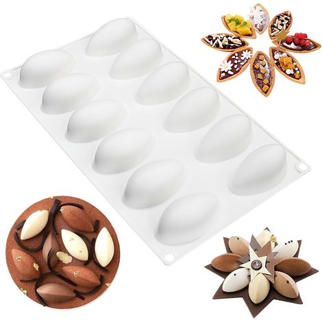 Silicone mold for making dumplings, cakes, mousses 12 cavities 6.3 x 2.5 x 3.8 cm (1/5)