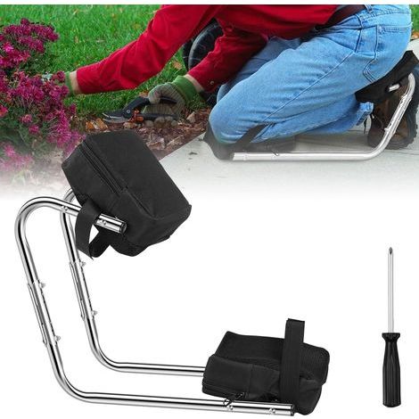 Genouillère de jardinage- Coussin de protection pour genoux de ferme - Facile à déplacer - Pour jardiniers et travaux agricoles-Chrom (1/5)