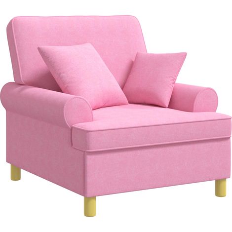Poltrona XL con Cuscini Rosa Tessuto vidaXL (1/5)