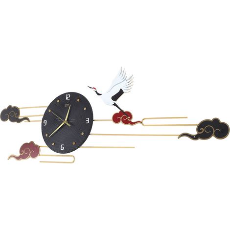 Horloge murale en fer forgé, horloge décorative simple pour salon, chambre à coucher, chambre d'enfant (1/5)