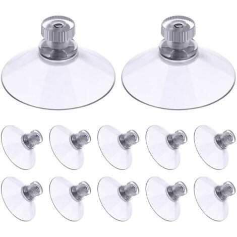 Lot de 30 ventouses 41 mm – Écrous moletés pour fixation sécurisée – Matériau plastique durable – Charge maximale 2 kg – Transparentes pour surfaces lisses (1/5)
