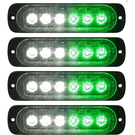 Feux d'avertissement stroboscopiques à LED, 4pcs6 lumières (1/5)