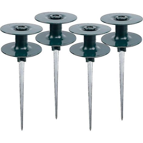 Lot de 4 piquets de guidage pour tuyau d'arrosage, guide-tuyau en zinc pour tuyaux d'arrosage métalliques (1/5)
