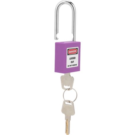 Cadenas de sécurité 38mm en nylon PA isolant pour industries chimique, électrique et nucléaire (Violet) (1/5)