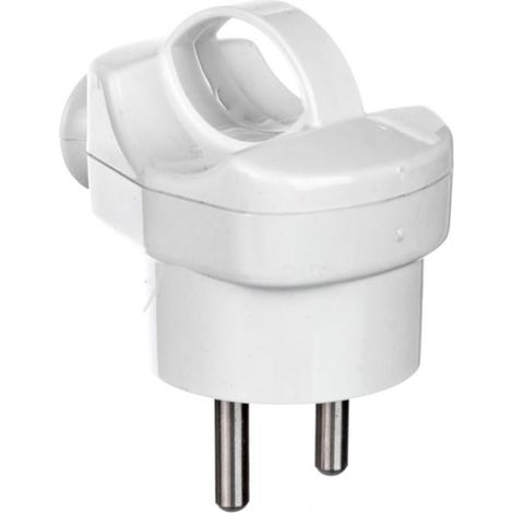 Abgewinkelter Stecker, abnehmbar, mit Griff, z/u, 16A, 2P, AWA-5, weiß, 51,46