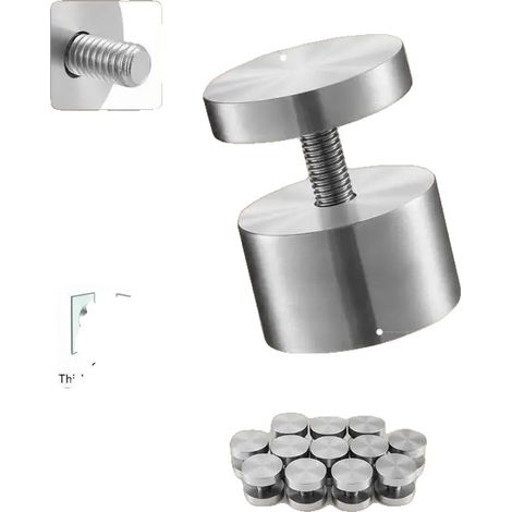 Abrazaderas para vidrio, acero inoxidable 316, aptas para vidrio de 0,31" a 0,62", 10 unidades, ideales para la instalación de barandillas y estantes, duraderas y resistentes a la corrosión. (1/5)