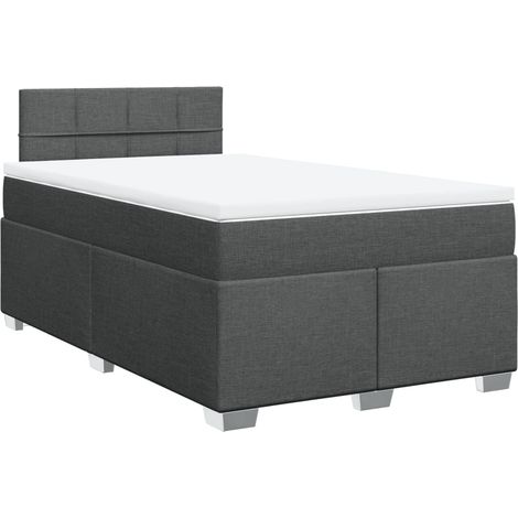 Maison Exclusive - Giroletto a Molle con Materasso Grigio Scuro 120x200 cm Tessuto (1/5)