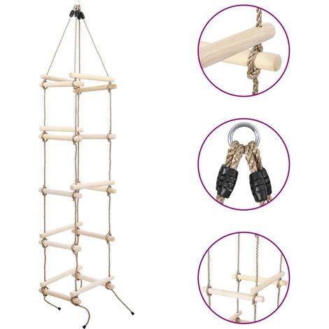 Kinder-Strickleiter 200 cm Holz