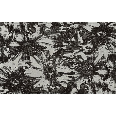 Tappeto Salotto Velour Antiscivolo Dis Fior Di Loto Colore Nero Suardi, misura140x200coloreNero (1/4)