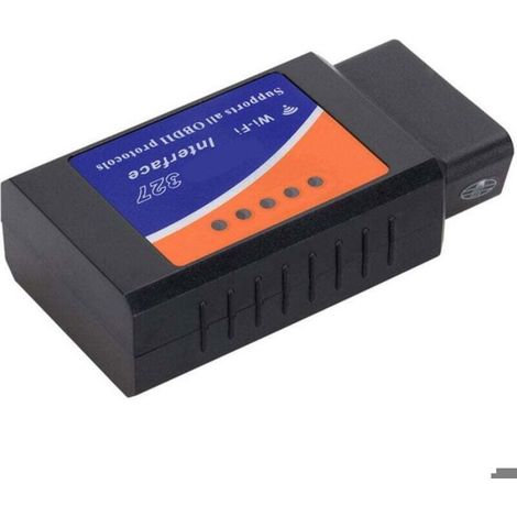 Interface OBD2 - ELM327 WiFi - Diagnostic Automobile - Compatible iOS Android - IP 192.168.0.10 - Portée 15 m - 1 Pièce (1/4)