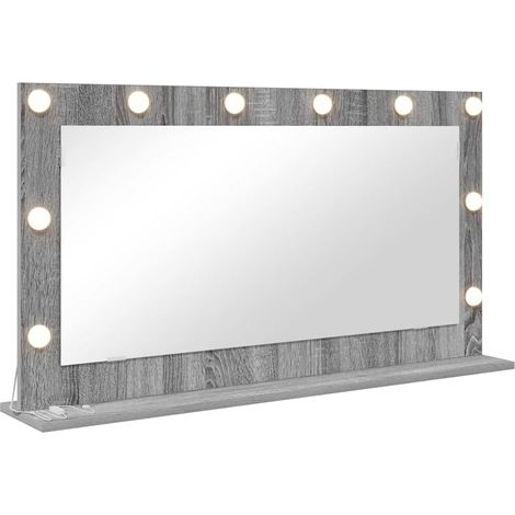 Miroir de vanité Rectangulaire Gris Sonoma 100 x 55 x 18 cm