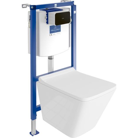VILLEROY&BOCH WC Set mit Vorwandelement, Wand-WC und Spülknopf (1/5)