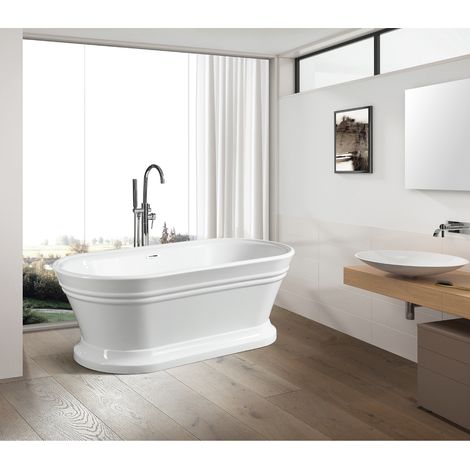 Vasca freestanding ovale SEATTLE bianca 170 cm