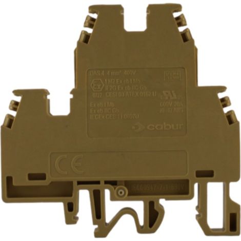 Morsetto Passante a due piani 4mmq Beige (1/3)