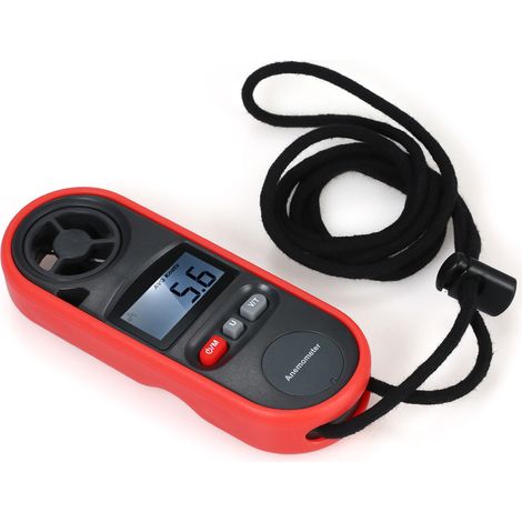 Mini anémomètre numérique échelle Beaufort, thermomètre IP67, anémomètre de poche portable, mesure de la vitesse du vent, de la température et du refroidissement éolien. Écran LCD rétroéclairé avec mo (1/2)