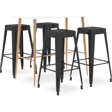 5-tlg. Bar-Set Weiß und Schwarz