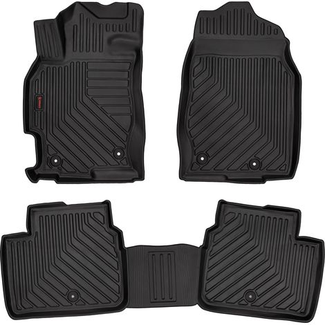 Alfombrillas de goma 3D para Mazda 6 II GH (sedán, familiar, liftback, hatchback, 2007-2012) - borde de 5 cm