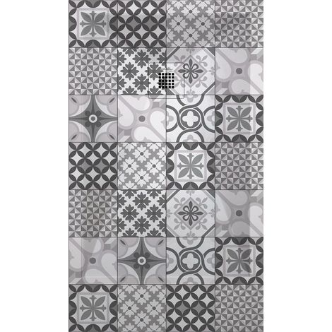 Receveur de douche BN Hydraulic, finition Lisse Stone 3D, grille de couleur - 210 x 80 cm (1/4)