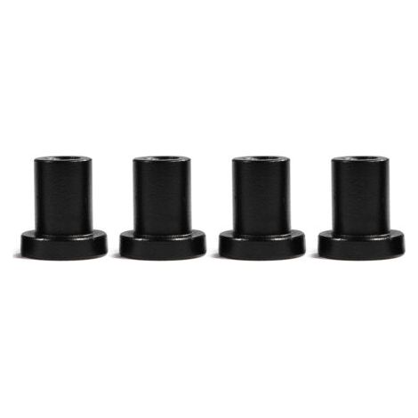 Entretoises murales pour porte de grange coulissante – Lot de 4 – Acier au carbone trempé avec revêtement POM – Dimensions 3.5 x 3 x 2 cm