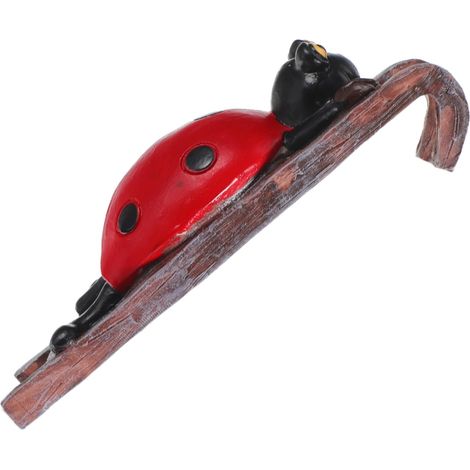 Figurine décorative coccinelle BETOOKY en résine à suspendre, résistante aux intempéries et flexible (1/5)