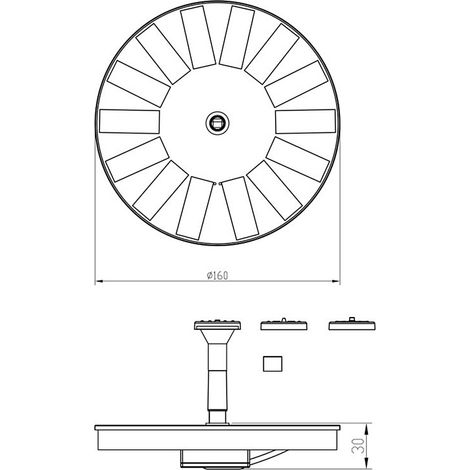 Fontaine solaire avec pompe à eau solaire pour bain d'oiseaux, petit bassin, aquarium et décoration de jardin et terrasse. (1/5)
