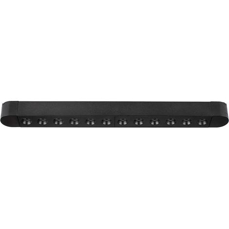 V-TAC Faretto LED Lineare da Binario Magnetico Slim 12W Colore Nero Bianco Caldo