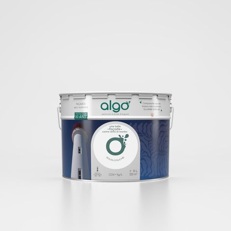 Peinture extérieure façade écologique Algo - Sous-couche - Blanc - 10L