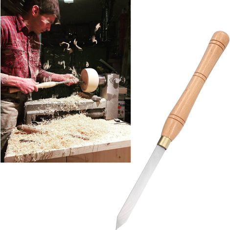 Drehbankwerkzeug aus Schnellarbeitsstahl, einfaches Holzbearbeitungswerkzeug, Buchenholzstange, dreieckiges Drehbankwerkzeug, Modell D. (1/5)