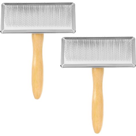 Pcs Wool Carding Brush Manual Carding Brush for Animals Wooden (1/5)