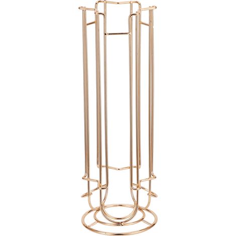 Porte-capsules de café en fil de fer, étagère de rangement pour 18 capsules, couleur or (1/5)