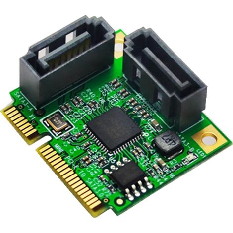 Adaptateur Mini PCIe vers SATA 3.0 6 Gbit/s, 2 ports, adaptateur d'extension SATA 3.0