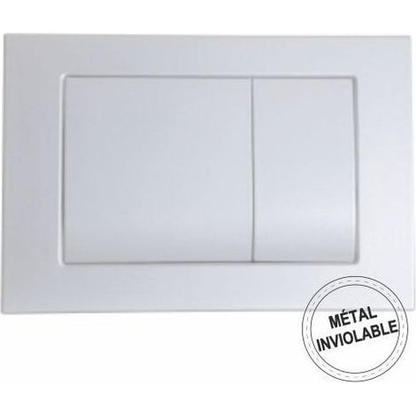Plaque de commande 3/6L 172 métal mécanique double débit - chromée mate - Regiplast
