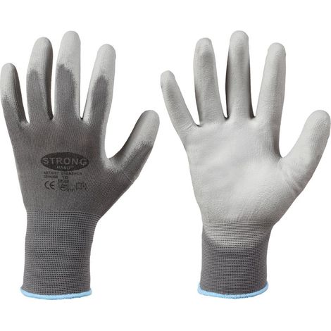 stronghand Strickhandsch.Shenzhen, Nylon, Gr. 9, grau 12 Stk (1/5)