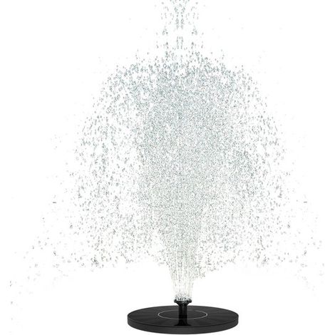 Fuente solar para exteriores, 1,4 W, fuente solar con 4 boquillas, bomba para estanque, bebedero para pájaros, jardín (redonda) (1/5)