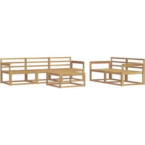 Set di divani da esterno 6 pcs Bianco vidaXL