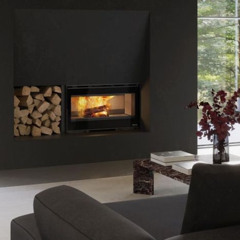 Insert à bois ventilé - LA NORDICA Inserto 100 Lean 10.5 kW Sans cadre 4 côtés (1/5)