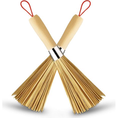 Brosse En Bambou - 30 Cm - Pour Nettoyage Maison Cuisine Salle De Bain Joints - 1 Piece (1/5)