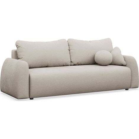 Selsey Nubelle – Sofa 3-Sitzer mit Schlaffunktion & Stauraum, Chenille, hellbeige (1/5)