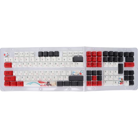123 touches PBT de hauteur OEM, design ergonomique, faciles à remplacer, résistantes à l'usure et durables, pour claviers 61 et 72 touches.