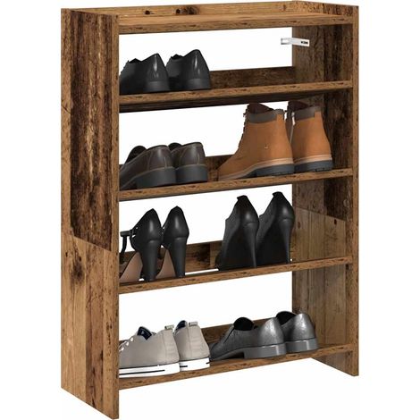 Schuhregal Altholz-Optik 60x25x81 cm Holzwerkstoff