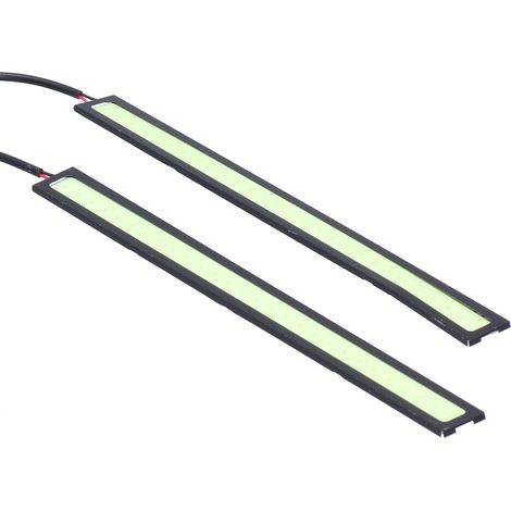 2 lampes LED auto étanches super lumineuses COB antibrouillard feux de jour 12V universel (1/5)