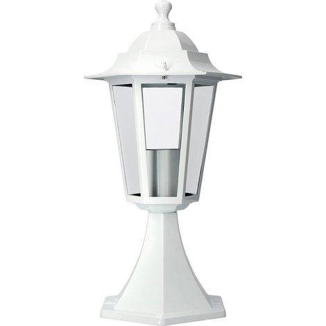 Lámpara de aluminio y vidrio para pared IP44 E27 60W color blanco ø16x40cm modelo Zurich Edm