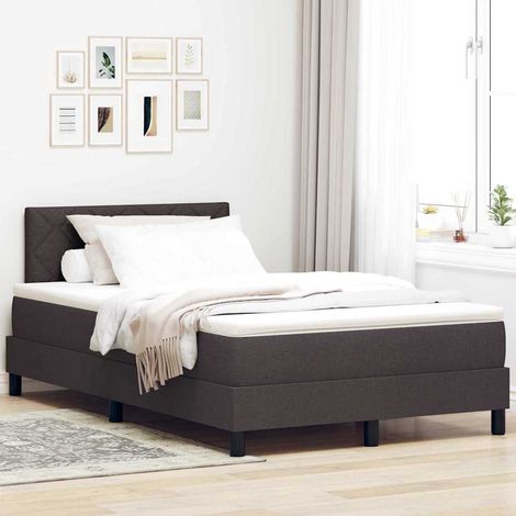 Boxspringbett mit Kissen Dunkelbraun 120 x 200 cm Stoff