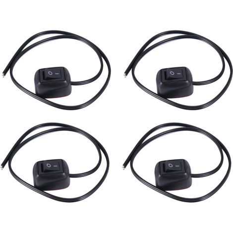4 interruttori a pulsante fai da te a forma di goccia d'acqua per auto, OFF / 12V per fendinebbia, luci diurne, barra luminosa