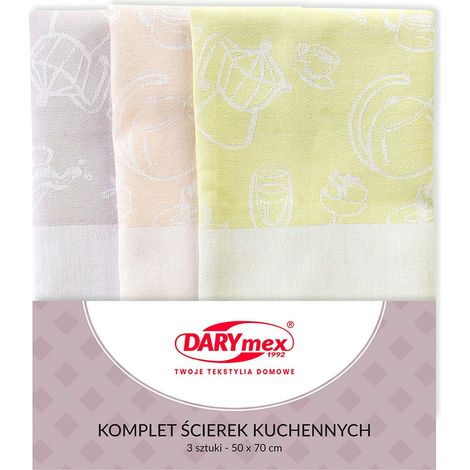 Strofinacci da cucina in cotone 50x70 cm, set da 3 pezzi con motivo SKRZECIK. (1/5)