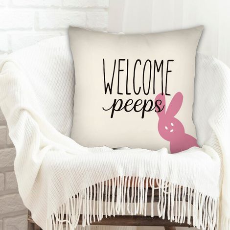 Housse de coussin 45x45 cm en polyester facile d'entretien pour canapé ou lit décoration de la saint-valentin (1/5)