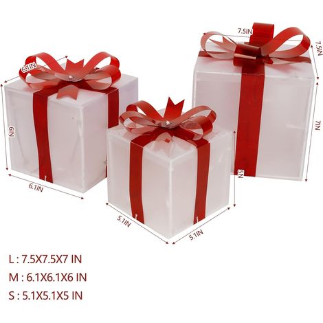Boîte cadeau de Noël pliable 15 cm, carton kraft élégant, emballage festif réutilisable, coffret pliant pour petits cadeaux, décoration de fête, lot de 3. (1/5)