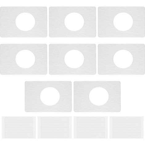 8 Plaques de Lot de Réparation de Serrure de Porte 13 Cm X 9 Cm pour Plaque de Renfort de Serrure Sphérique de 5,5 Cm Plaque de Fixation de Serrure de Porte en Acier pour Bouton de Porte/levier (1/5)